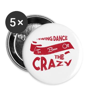 Swing Swing-Musik - Buttons groß 56 mm (5er Pack) - Weiß - Vorne