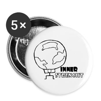 inner strength - Buttons groß 56 mm (5er Pack) - Weiß - Vorne
