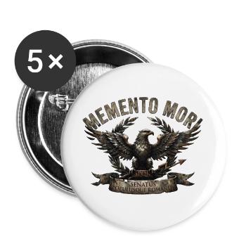 Römer Memento Mori Adler Banner - Buttons groß 56 mm (5er Pack) - Weiß - Vorne