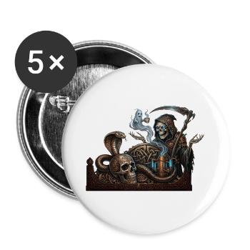 Kaffeepause des Todes - Buttons groß 56 mm (5er Pack) - Weiß - Vorne