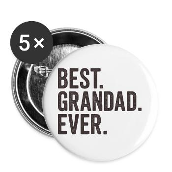 Bester Opa aller Zeiten - Buttons groß 56 mm (5er Pack) - Weiß - Vorne