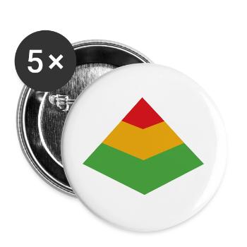 Test Pyramid - Buttons groß 56 mm (5er Pack) - Weiß - Vorne