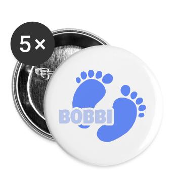 Baby Bobbi - Buttons groß 56 mm (5er Pack) - Weiß - Vorne