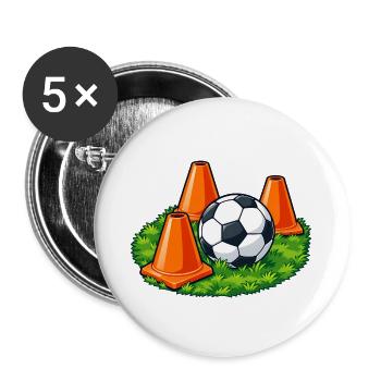 Fußball-Trainingskegel - Buttons groß 56 mm (5er Pack) - Weiß - Vorne