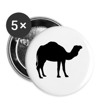 Kamel  - Buttons groß 56 mm (5er Pack) - Weiß - Vorne