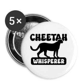 Cheetah Whisperer - Buttons groß 56 mm (5er Pack) - Weiß - Vorne