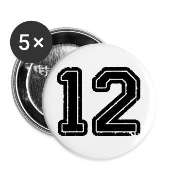 12- - Buttons groß 56 mm (5er Pack) - Weiß - Vorne