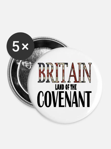 Covenant Black - Buttons groß 56 mm (5er Pack) - Weiß