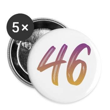 46 - Buttons groß 56 mm (5er Pack) - Weiß - Vorne