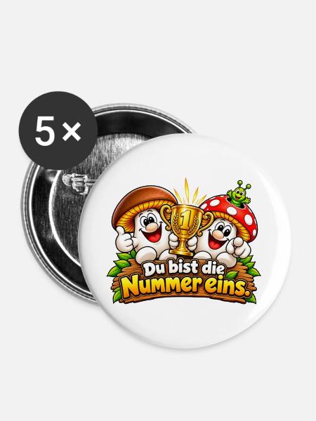 1000206579 - Buttons groß 56 mm (5er Pack) - Weiß