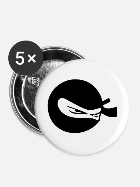 Ninja - Buttons large 2.2''/56 mm (5-pack) - white