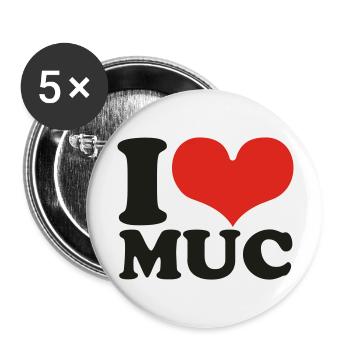 Munich - Lot de 5 grands badges (56 mm) - blanc - Devant