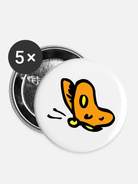 Schmetterling - Buttons large 2.2''/56 mm (5-pack) - white