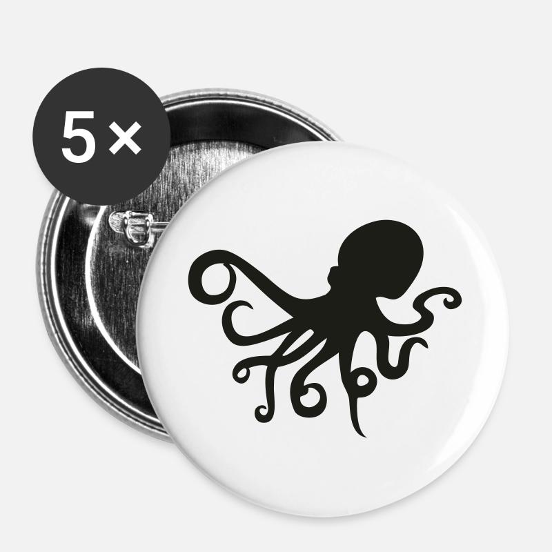 octopus - Buttons large 2.2''/56 mm (5-pack) - white