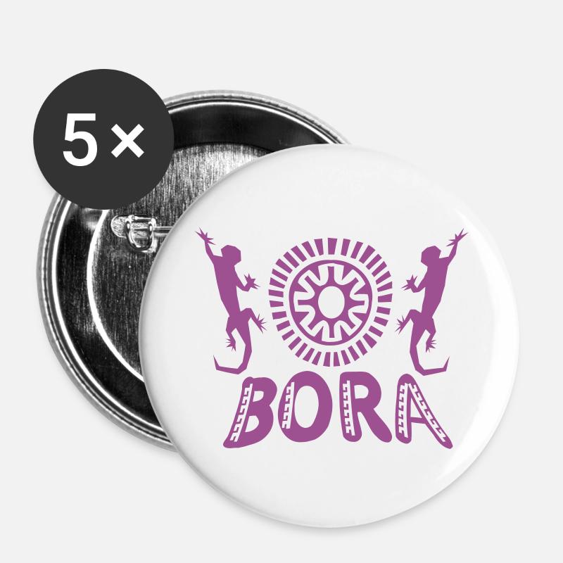 Bora Bora borabora - Buttons large 2.2''/56 mm (5-pack) - white