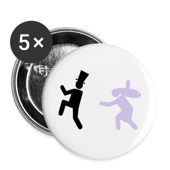 Running Groom - Buttons large 2.2''/56 mm (5-pack) - white - Front