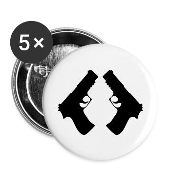 gun 2 mal6 - Buttons groß 56 mm (5er Pack) - Weiß - Vorne