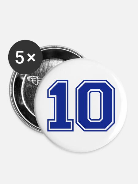 10 - Buttons groß 56 mm (5er Pack) - Weiß