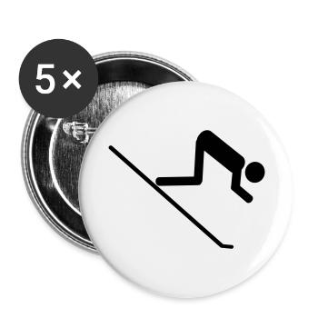 ski - Buttons groß 56 mm (5er Pack) - Weiß - Vorne