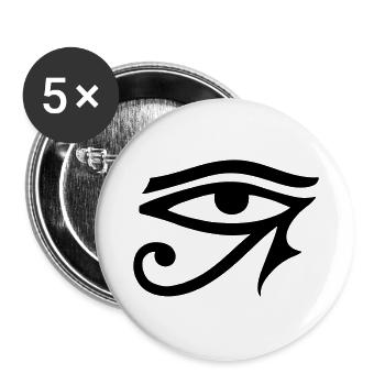 Eye Of Horus - Buttons groß 56 mm (5er Pack) - Weiß - Vorne