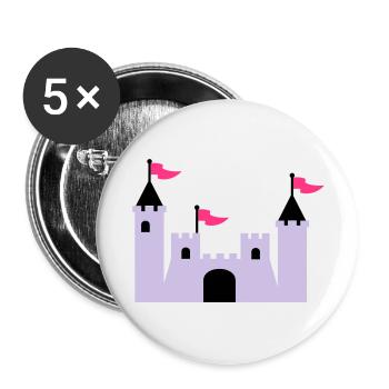 castle - Buttons large 2.2''/56 mm (5-pack) - white - Front