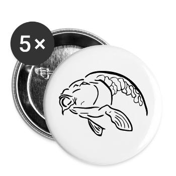 carp4 - Buttons groß 56 mm (5er Pack) - Weiß - Vorne