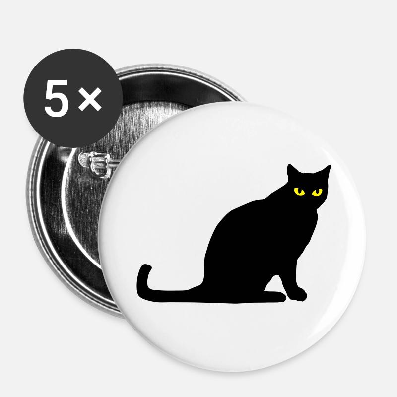 katze_c_2c - Buttons large 2.2''/56 mm (5-pack) - white