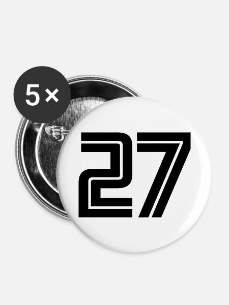 27 - Buttons groß 56 mm (5er Pack) - Weiß