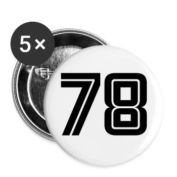 78 - Lot de 5 grands badges (56 mm) - blanc - Devant