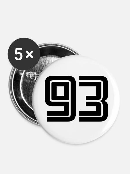 93 - Buttons groß 56 mm (5er Pack) - Weiß