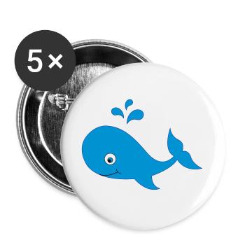 wal - Buttons groß 56 mm (5er Pack) - Weiß - Vorne