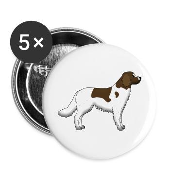 small Münsterländer - Buttons large 2.2''/56 mm (5-pack) - white - Front