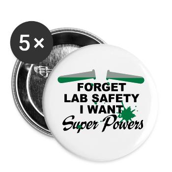 superpowers - Lot de 5 grands badges (56 mm) - blanc - Devant
