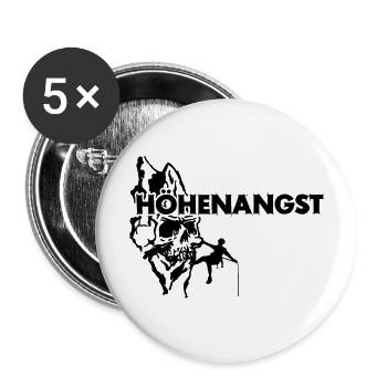 Höhenangst - Buttons groß 56 mm (5er Pack) - Weiß - Vorne