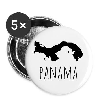 panama - Buttons groß 56 mm (5er Pack) - Weiß - Vorne