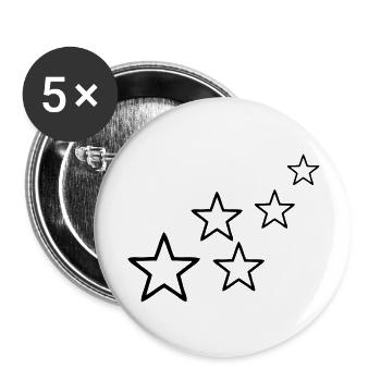 stars - Buttons groß 56 mm (5er Pack) - Weiß - Vorne