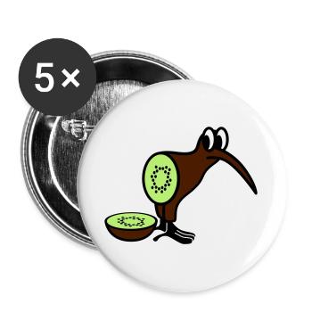 Kiwi - Buttons groß 56 mm (5er Pack) - Weiß - Vorne