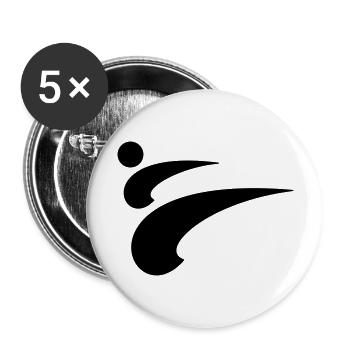 taekwondo kick - Buttons groß 56 mm (5er Pack) - Weiß - Vorne