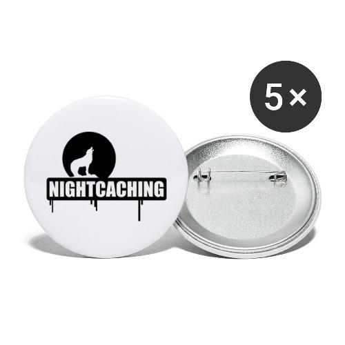 nightcaching / 1 color - Buttons groß 56 mm (5er Pack)