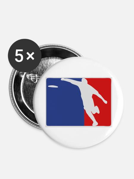discgolf - Buttons groß 56 mm (5er Pack) - Weiß