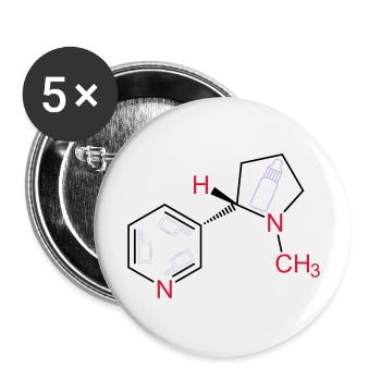 Vaping Nikotin-Nicotine - Buttons groß 56 mm (5er Pack) - Weiß - Vorne