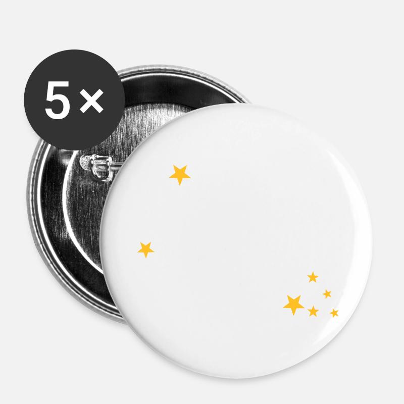 Taurus constellation - Buttons large 2.2''/56 mm (5-pack) - white