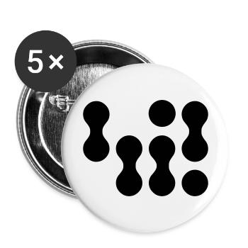 42 (weißer Text) EPS - Buttons groß 56 mm (5er Pack) - Weiß - Vorne