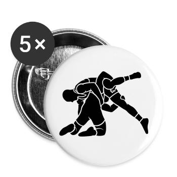 wrestling throw - Buttons large 2.2''/56 mm (5-pack) - white - Front