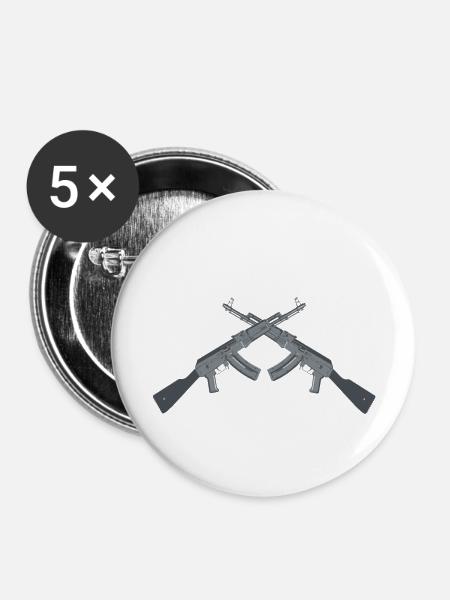 AK REVOLUTION - Buttons groß 56 mm (5er Pack) - Weiß