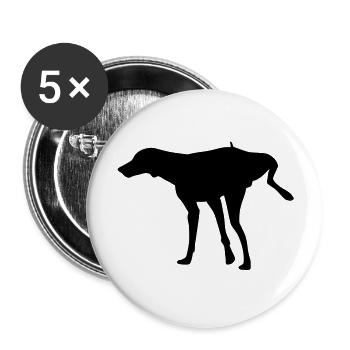 Pinkler permanent - Lot de 5 grands badges (56 mm) - blanc - Devant