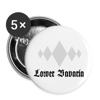 Niederbayern - Buttons groß 56 mm (5er Pack) - Weiß - Vorne