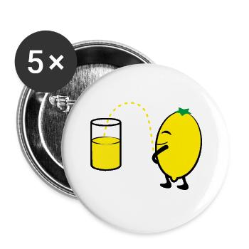 2541614 127819439 lemon - Buttons groß 56 mm (5er Pack) - Weiß - Vorne