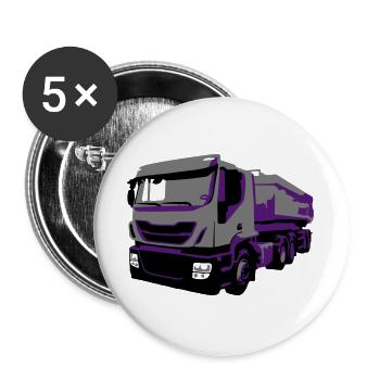 TruckIvecVektor - Buttons groß 56 mm (5er Pack) - Weiß - Vorne