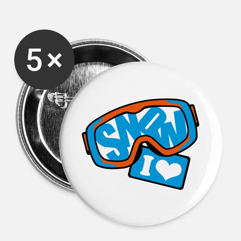 schnee - Buttons large 2.2''/56 mm (5-pack) - white